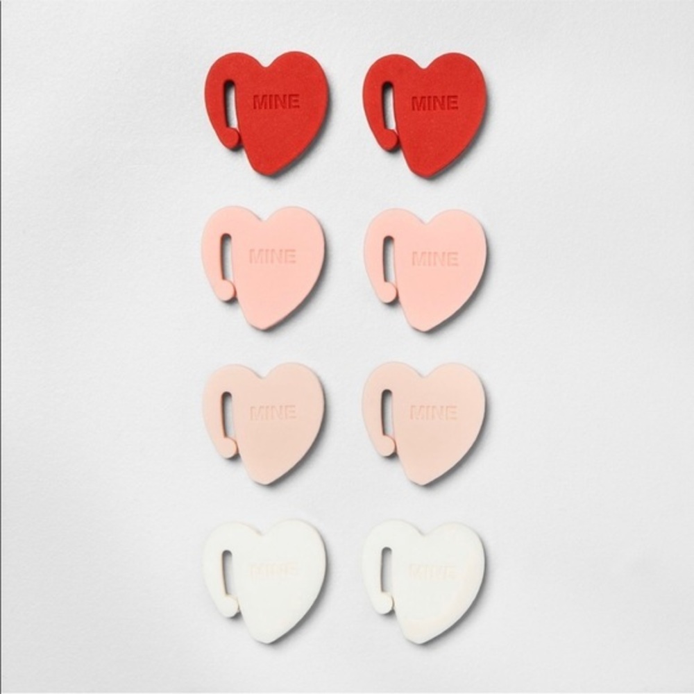 NWT Wine Charms Opalhouse Pink Red Hearts